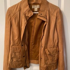 Lucky Brand Saddle Brown leather Jacket WS
